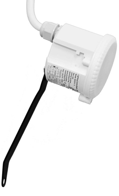 Westgate Manufacturing Ultrasonic Bi-Level (Dimming) sensor, white device with adjustable dial and attached black probe for lighting control.