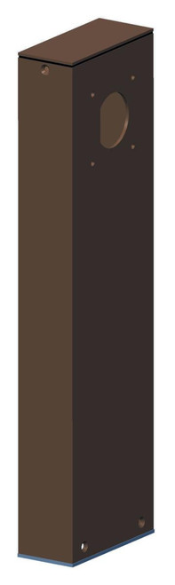 Westgate Manufacturing 18 ONE SIDE POST for WMS & L, brown metal post with circular hole and mounting holes