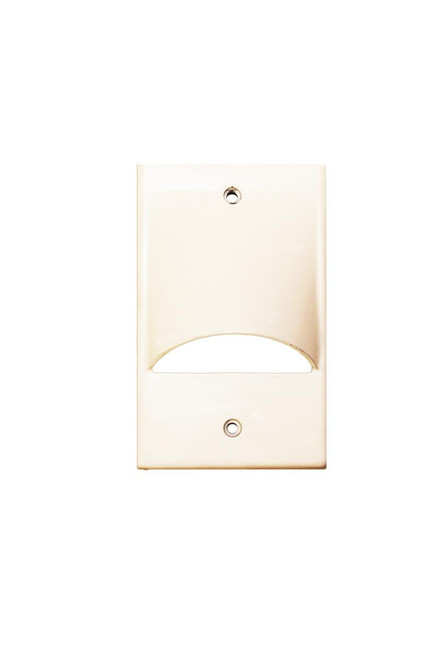 Westgate Manufacturing Trim for Step Egn, Scoop, Whit - White plastic wall plate for light switch or outlet installation with a scooped design.