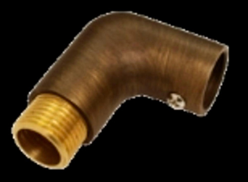 Westgate Manufacturing Brass Elbow Shape with 1/2 Th, metallic plumbing fitting with brass finish and threaded end.