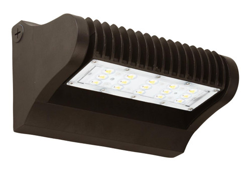 Westgate Manufacturing 40W LED Rotatable Wall Pack, black outdoor wall-mounted lighting fixture with adjustable louver fins and energy-efficient LED lights for exterior illumination.