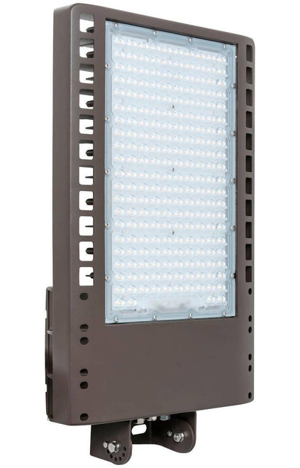 Westgate Manufacturing GEN 5 LED FLOOD, 347~480V, 380, product image showing a durable outdoor LED flood light with a rectangular shape, multiple LED diodes inside a clear protective casing, and a sturdy metal housing for high-voltage lighting applications.