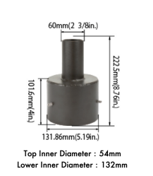 Tentop Top for 5" Round Pole mount with 2-3/8" O.D., Dark Bronze
