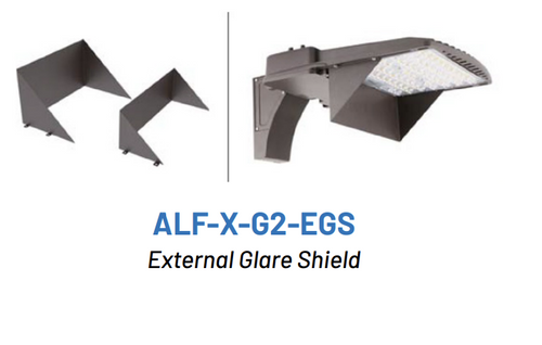 External Glare Shield for ALF G2 Large Area Light, Dark Bronze