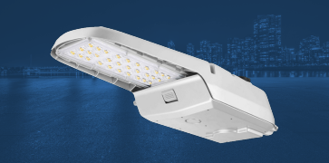 AR Roadway Light, 2000Lm-150W, 120-277VAC, T3, Gen2, 5000K, With Twist-lock Photocell, Silver Gray