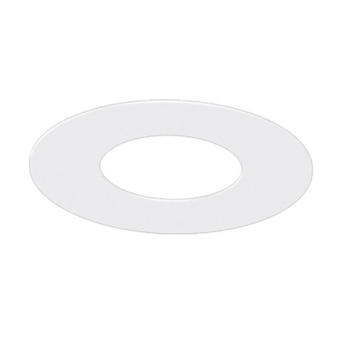 Eiko Downlight 8IN Goof Ring White Accessory, white circular light ring for recessed lighting.