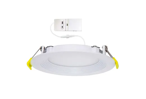 Commercial Slim Downlight 6in 15W Lumen Select 820-1100-1230lm 2700-5000K Color Selectable Baffle Trim 120-277V Dimmable TRIAC-ELV & 0-10V