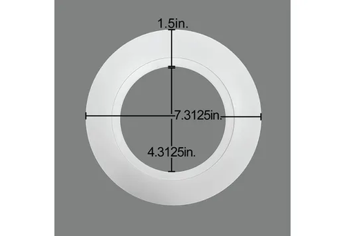 Halco ProLED Select Retrofit Downlight 4 Goof Ring for 4in-6in Downlight (7.3in Diameter, 1.5in width)