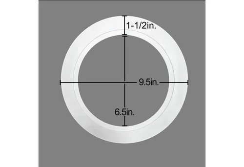 Halco ProLED Select Retrofit Downlight 6 Goof Ring for 6in to 8in Downlight (9.5in Diameter, 1.5in wide)