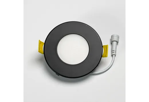 Halco Flat Smooth Replacement Trim 3in Black for Slim Downlights (CSDL, FSDLS)