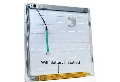 Halco LED 2x2 Flat Panel Controls Ready 3.5mm Receptacle Lumen & Color Selectable with Emergency Battery Backup (2500-4375Lum 3500K 4000K 5000K) UNV 120-277V 0-10V Dimmable
