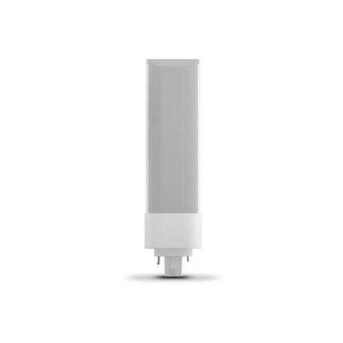 Eiko 14.5W 1900lm PLC Type A Plastic 80CRI 3500K Dimmable Horizontal Rotation 150 Degree G24q, product image showing a white plastic elongated light bulb with a G24q base.