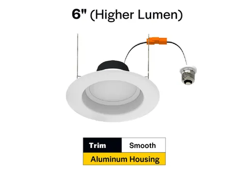 ProLED Select Retrofit Downlight 6in 14W Color Selectable 1200 lumen Dimmable Smooth Trim - 87988
