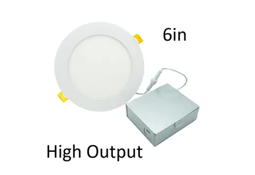 LED Select Slim Downlight 6in 13W Smooth Trim 2700K-5000K Color Selectable 1105-1163lm Dimmable JA-8 - 89095