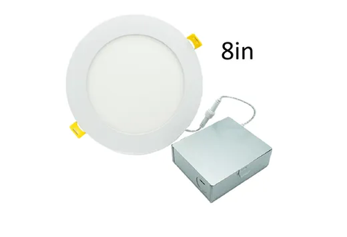 LED Select Slim Downlight 8in 18W Smooth Trim 2700K-5000K Color Selectable 1712-1768lm Dimmable JA-8 - 89106