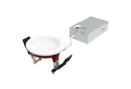 LED Fire Rated 3in Slim Downlight Color Selectable 6.5W 555 Lumen Textured Baffle Trim 120V Triac Dimmable T24 -  89201