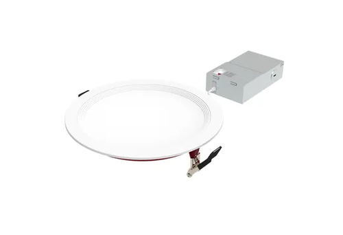 LED Fire Rated 8in Slim Downlight Color Selectable 19W 1600 Lumen Textured Baffle Trim 120V Triac Dimmable T24 - 89207