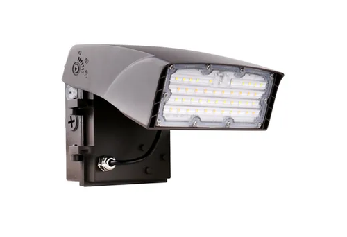 Adjustable Wallpack, Field Selectable Watts 100W-110W-120W and Color Selectable 3000K-4000K-5000K, 120-277VAC, Photocell-Enable/Disable - 39878