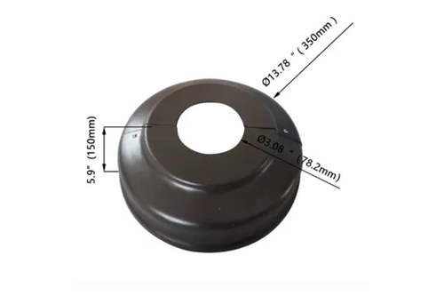 Replacement 3in Round Base Cover for Pole Mount (2-piece for easy installation) - Included with Pole Kit - 741209