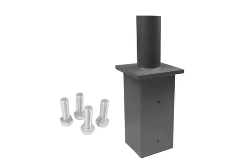 Replacement Square Tenon 4in Pole Top Mount with 2-3/8” (outside dimension) MAX EPA: 0.3 (For mounting one fixture or Bullhorn) - Included with Square Pole Kit - 741213