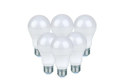 Halco A19FR9-830-DIM-LED4-6pk 88041 A19 Dimmable 9W 3000K 6-Pack, energy-efficient LED light bulbs with standard screw bases and warm white light.