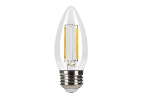 Halco LED Filament Bullet B11 Bulb Medium (E26) Base 2700K 3.3W 300 Lumens (40W Equiv) Clear Dimmable T20 Gen-4