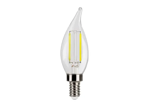 Halco LED Filament Flame Tip CA11 Bulb Candelabra (E12) Base 5000K 3.3W 300 Lumens (40W Equiv) Clear Dimmable T20 Gen-4