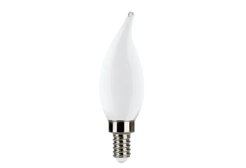 Halco LED Filament Flame Tip CA11 Bulb Candelabra (E12) Base 2700K 5.5W 500 Lumens (60W Equiv) Frosted Dimmable T20/T24 Gen-4