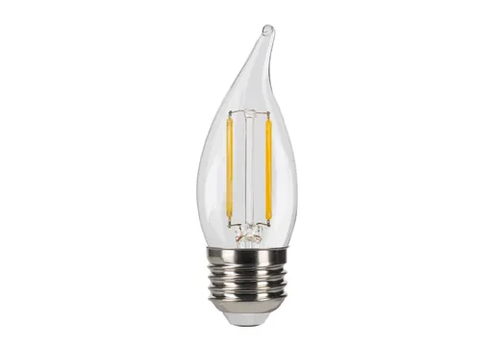 Halco LED Filament Flame Tip CA11 Bulb Medium (E26) Base 2700K 3.3W 300 Lumens (40W Equiv) Clear Dimmable T20 Gen-4
