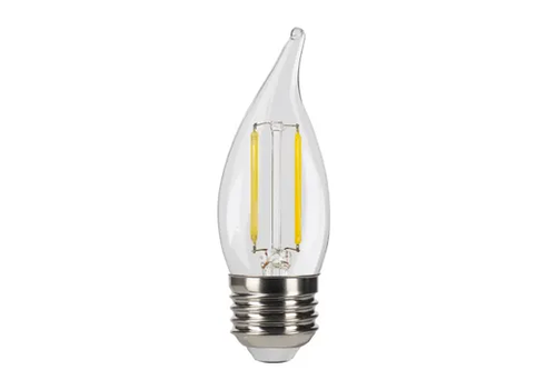 Halco LED Filament Flame Tip CA11 Bulb Medium (E26) Base 3000K 3.3W 300 Lumens (40W Equiv) Clear Dimmable T20 Gen-4