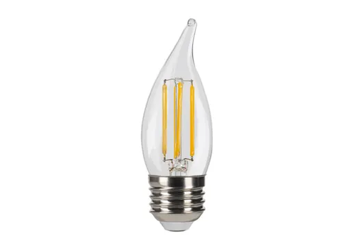Halco LED Filament Flame Tip CA11 Bulb Medium (E26) Base 2700K 5.5W 500 Lumens (60W Equiv) Clear Dimmable T20/T24 Gen-4