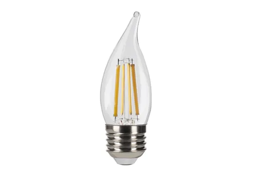 Halco LED Filament Flame Tip CA11 Bulb Medium (E26) Base 2700K 8.8W 800 Lumens (75W Equiv) Clear Dimmable T20 Gen-4