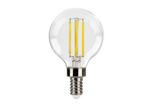 Halco LED Filament Globe G16.5 Bulb Candelabra (E12) Base 3000K 5.5W 500 Lumens (60W Equiv) Clear Dimmable T20/T24 Gen-4
