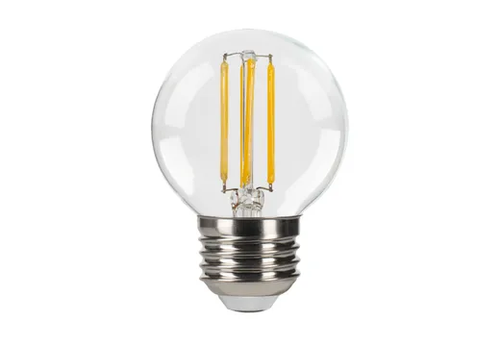 Halco LED Filament Globe G16.5 Bulb Medium (E26) Base 2700K 5.5W 500 Lumens (60W Equiv) Clear Dimmable T20/T24 Gen-4