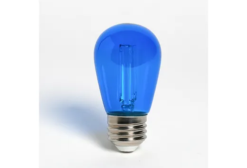 LED Filament Sign S14 Blue Bulb Medium (E26) Base 5W 200 Lumens Blue Dimmable Gen-4 - 82687