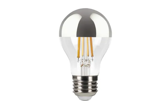 Halco LED Filament A-shape Silver Bowl A19 Bulb Medium (E26) Base 2700K 8.8W 800 Lumens (60W Equiv) Clear Dimmable T20 Gen-4