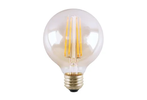 LED Globe (G25) Filament Bulb Clear Medium (E26) Base 120V 500 Lumen 15000 hours 82 CRI Dimmable - 85049