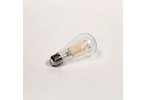 LED S19 Shape Filament Bulb Clear Medium (E26) Base 120V 800 Lumen 15000 hours 80 CRI Dimmable