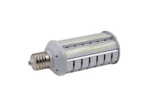 Halco HID Wallpack and Flood Replacement LED Lamp 40W 4000K Mogul (E39) Base 120-277V 5800 Lumens 82CRI Non-Dimmable, LED light bulb with long cylindrical design and metal screw base.