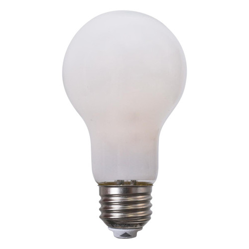 Eiko 4.8W 450LM A19 LED Light Bulb, frosted glass, dimmable, E26 base with 80 CRI, available in 2700K, 3000K, 4000K, and 5000K color temperatures.
