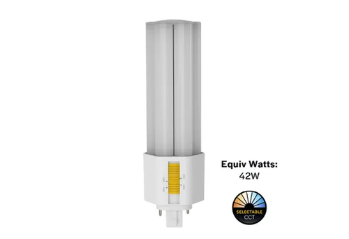 LED Triple Tube Omni-Directional Plug-In Lamp GX24D 2-Pin Base 3000K-3500K-4000K-5000K 17 Watt (42W Equivalent) Ballast Bypass Type B, Non-Dimmable - 82858