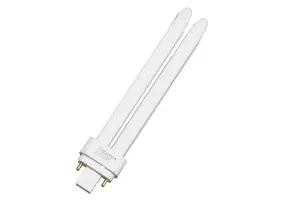 Halco PL28D/28 109870 28W Double 2800K GX32D-3 PRO, image of a compact fluorescent lamp (CFL) with two long white tubes and a white base.
