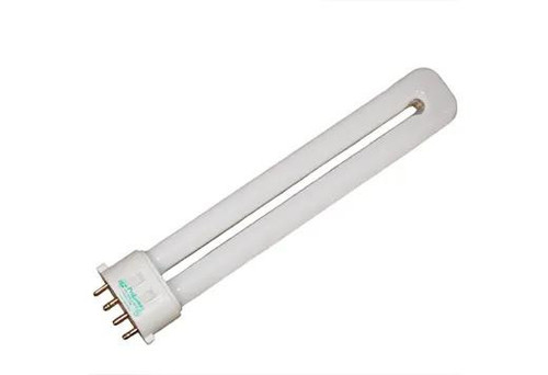 Halco CFL Single Tube 4-Pin Electronic T4 Bulb 2GX7 Base 13W 3500K Dimmable, white compact fluorescent light bulb with a T4 shape and 4-pin base for energy-efficient lighting.