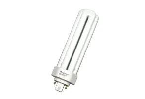 Halco CFL Triple Tube 4-Pin Electronic T4 Bulb GX24Q-5 Base 57W 4100K Dimmable, energy-efficient fluorescent light bulb with a white cylindrical design and GX24Q-5 base for compatible fixtures.