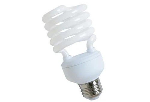 Halco CFL T2 Spiral T2 Bulb Medium (E26) Base 23W 3500K non-dimmable, energy-efficient compact fluorescent light bulb with spiral design.