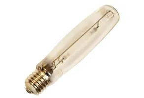 Halco HID High Pressure Sodium LU250 ED18 Bulb Mogul Base 2000K 250W Dimmable, clear elongated bulb with screw base for high-intensity lighting.