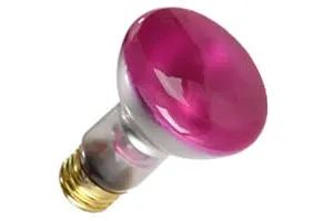 R20 Reflector Flood Incandescent Bulb 50W 2700K Medium (E26) Base 130V Dawn Pink Dimmable