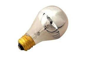 Halco A19 Incandescent Silver Bowl Bulb 60W 2700K Medium (E26) Base 130V Clear Dimmable, a clear incandescent light bulb with a silver bowl design and standard E26 base for home lighting.