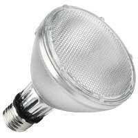 Halco CDM35/P30L/FL/830 67001 35W CDM PAR30L MED, halogen light bulb with reflective surface in a standard screw base
