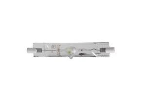 Halco HID Specialty Metal Halide Double Ended Clear UV Stop 70W T6 Bulb R7S Base 70W 3000K Probe Start Dimmable, clear metal halide bulb with R7S base designed for specialized lighting applications.